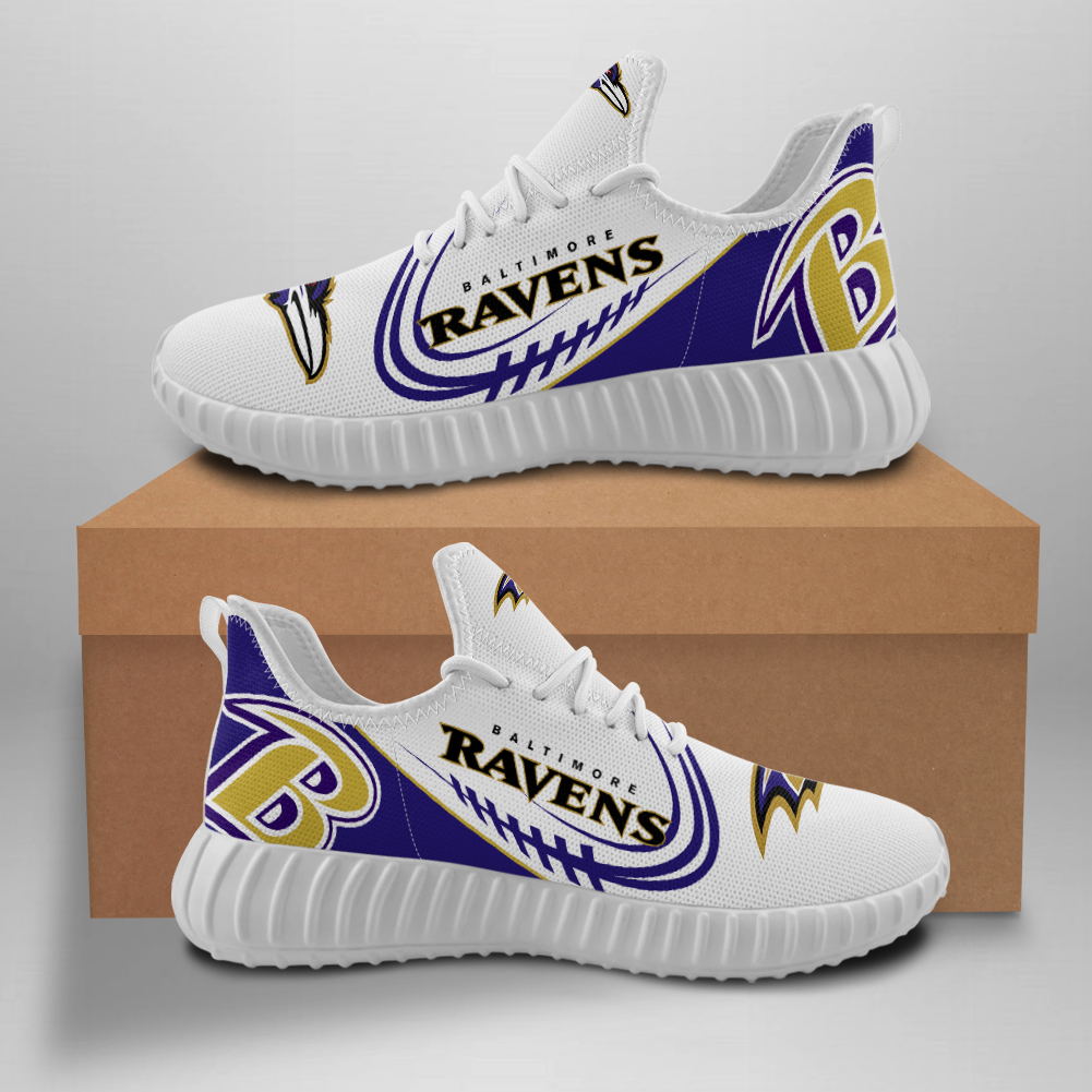Men's Baltimore Ravens Mesh Knit Sneakers/Shoes 009